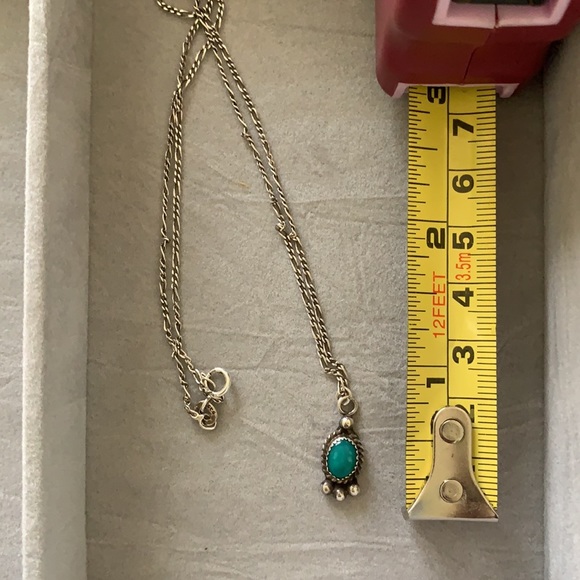 Turquoise and sterling necklace - Picture 3 of 3